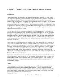 Chapter 7 TIMERS, COUNTERS and T/C APPLICATIONS