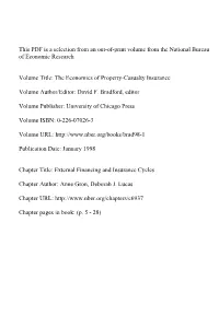 External Financing and Insurance Cycles