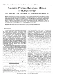 Gaussian Process Dynamical Models for Human Motion