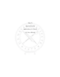 Index to Reminiscences of Admiral Harry D. Train II