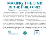 MAKING the LINK in the PHILIPPINES Population, Health, and the Environment