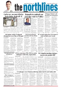 Rajnath to Embark on Two-Day Visit to Valley