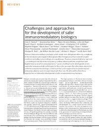Challenges and Approaches for the Development of Safer Immunomodulatory Biologics