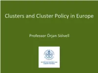Clusters in Europe