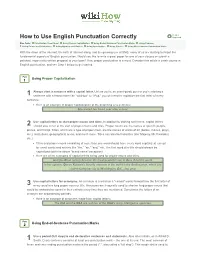 How to Use English Punctuation Correctly Approved