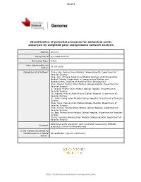 Identification of Potential Proteases for Abdominal Aortic Aneurysm by Weighted Gene Coexpression Network Analysis