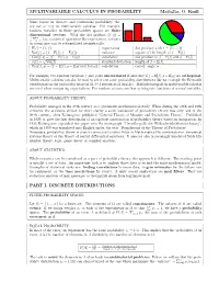 MULTIVARIABLE CALCULUS in PROBABILITY Math21a, O. Knill