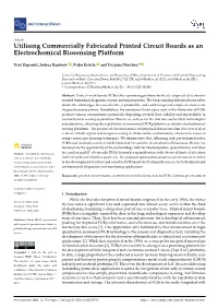 Utilising Commercially Fabricated Printed Circuit Boards As an Electrochemical Biosensing Platform