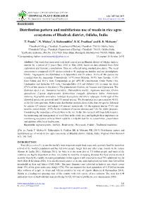 Distribution Pattern and Multifarious Use of Weeds in Rice Agro-Ecosystems of Bhadrak District, Odisha, India