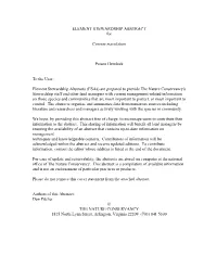 Element Stewardship Abstract for Conium Maculatum