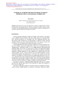 Numerical Scheme for the One-Phase 1D Stefan Problem Using Curvilinear