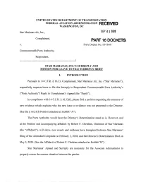 Part 16 Dockets V