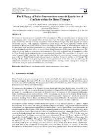 The Efficacy of Police Interventions Towards Resolution of Conflicts Within the Illemi Triangle