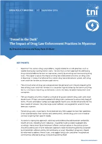 The Impact of Drug Law Enforcement Practices in Myanmar