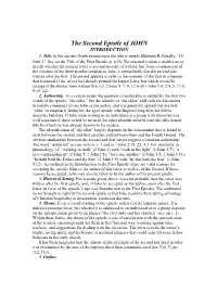 The Second Epistle of JOHN INTRODUCTION 1