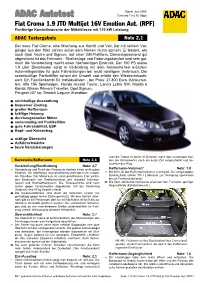 ADAC Autotest Test Und Text: M
