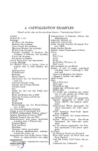 Chapter 4. CAPITALIZATION EXAMPLES