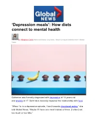 'Depression Meals': How Diets Connect to Mental Health