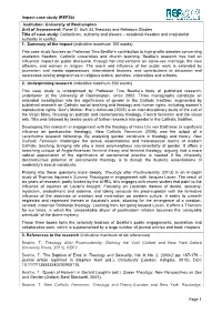 Impact Case Study (Ref3b) Page 1 Institution: University Of