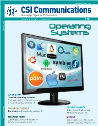 Operating Systems: from Every Palm to the Entire Cosmos in the 21St Century Lifestyle 5