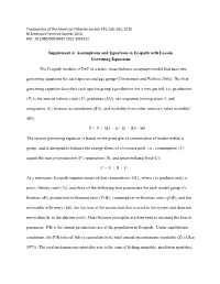 Supplement A: Assumptions and Equations in Ecopath with Ecosim Governing Equations