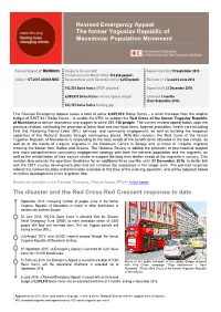 The Disaster and the Red Cross Red Crescent Response to Date