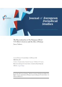 TS Eliot's Criterion and the Idea of Europe