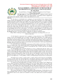 222 RONALD MERRICK – EMBLEMATIC of the FAILURE of the BRITISH RAJ in PAUL SCOTT's the RAJ QUARTET Dr. Vidya Patil