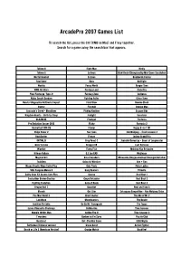 Arcadepro 2097 Games List