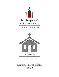 Combined Parish Profiles 2020 Table of Contents