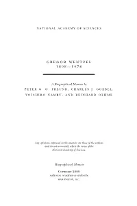 Gregor Wentzel 1 8 9 8 — 1 9 7 8
