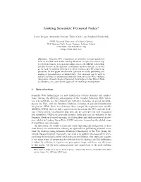 Linking Semantic Personal Notes*