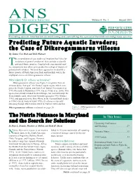Nutria Nuisance in Maryland in This Issue: and the Search for Solutions Upcoming Conferences by Dixie L