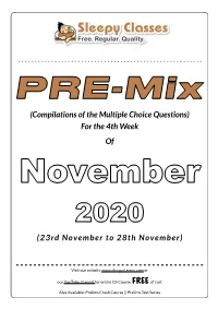 PRE-Mix 4Th Week November