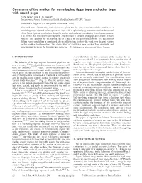 Constants of the Motion for Nonslipping Tippe Tops and Other Tops with Round Pegs C