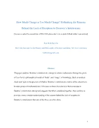 Rethinking the Reasons Behind the Lack of Reception