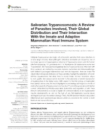 Salivarian Trypanosomosis: a Review of Parasites Involved, Their Global Distribution and Their Interaction with the Innate and Adaptive Mammalian Host Immune System
