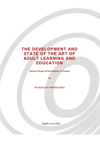 The Development and State of the Art of Adult Learning and Education
