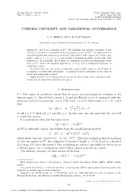 Uniform Convexity and Variational Convergence