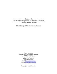 USS Monitor Design and Construction Collection, Catalog Number MS335