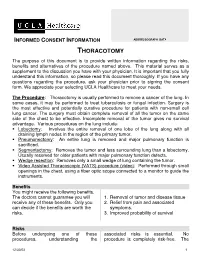 (VATS) and Thoracotomy