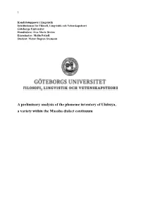 A Preliminary Analysis of the Phoneme Inventory of Ulubuya, a Variety Within the Masaba Dialect Continuum 2