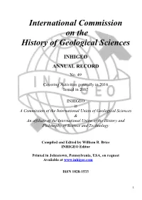 INHIGEO Annual Record No