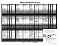 Kennedy Elementary Scrip Order Form
