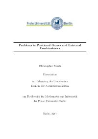 Problems in Positional Games and Extremal Combinatorics