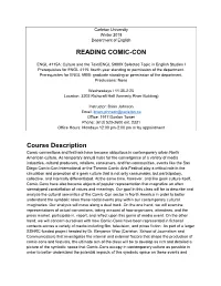 READING COMIC-CON Course Description