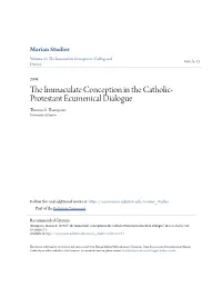 The Immaculate Conception in the Catholic-Protestant Ecumenical