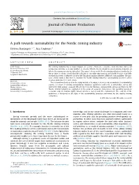 A Path Towards Sustainability for the Nordic Mining Industry