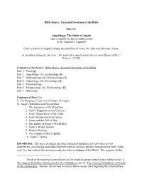 Bible Basics: Essential Doctrines of the Bible Part 2A1 Angelology: The