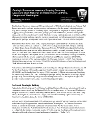 Geologic Resources Inventory Scoping Summary Lewis and Clark National and State Historical Parks